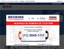 Tablet Screenshot of beckins.com.br
